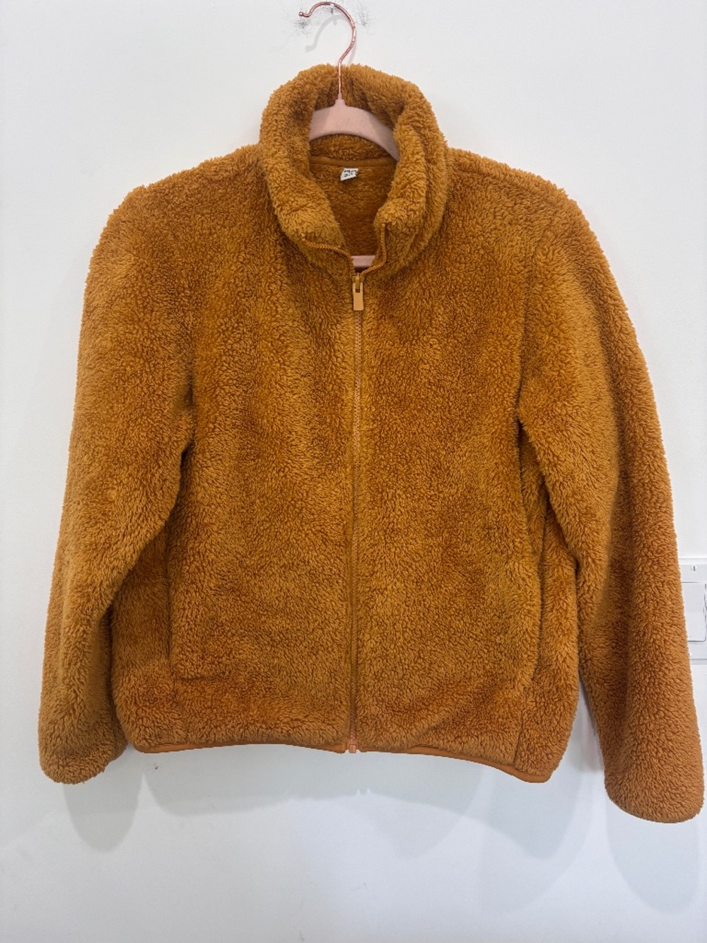 Uniqlo Fluffy Yarn Fleece Jacket Small Full Zip Cozy Sherpa Fleece